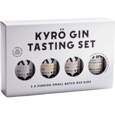 KYRÖ Gin tasting set 43,57% 4 x 0,05 l (karton)