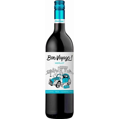 Bon Voyage Merlot nealkoholické, NV, 0,75 l