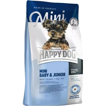 Happy Dog Mini - Baby & Junior - храна за малки, подрастващи кученца от дребни породи, до 1 година, 4 кг, Германия - 3413