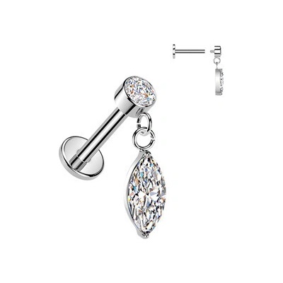 Šperky4U Piercing do ucha labreta LB1146
