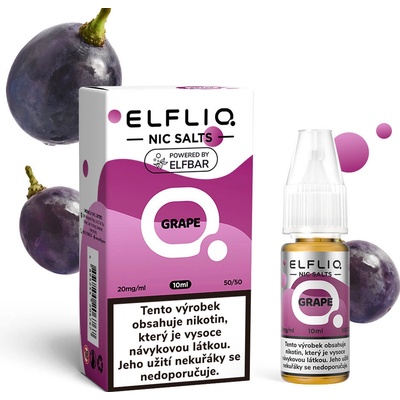 ELFLIQ Nic SALT Hroznové víno 10 ml 20 mg