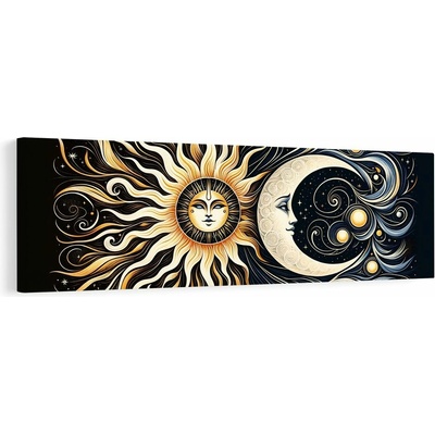 Obraz sluneční a měsíční symbol - 135x45