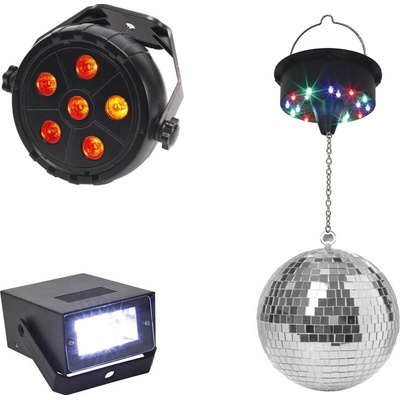Disco zrcadlová koule 30cm s pohonem a LED osvětlením Fuzzix – Zboží Dáma
