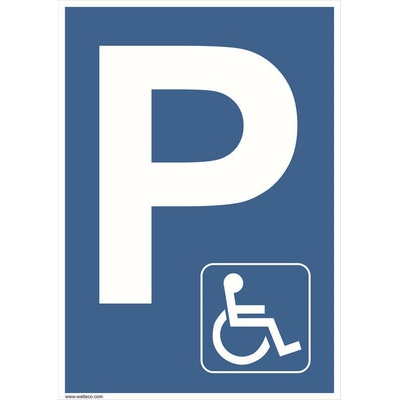 Walteco Vyhradené parkovisko pre invalidov, 210x297mm, formát A4, plast Množstvo: 1 ks , 20305