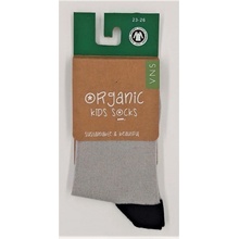 VNS Organic kids Plain grey black Organic socks