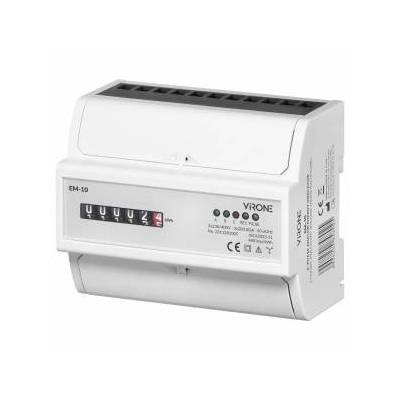 3-phase analog electricity consumption indicator, 100A, 7 modules, DIN TH-35mm