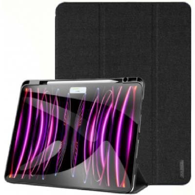 Domo калъф с място за Apple Pencil и функция заспиване за iPad Pro 13" (2024/2025) - черно (76717)