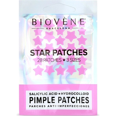Biovène Náplast na nedokonalosti Pink Star Patches 28 ks