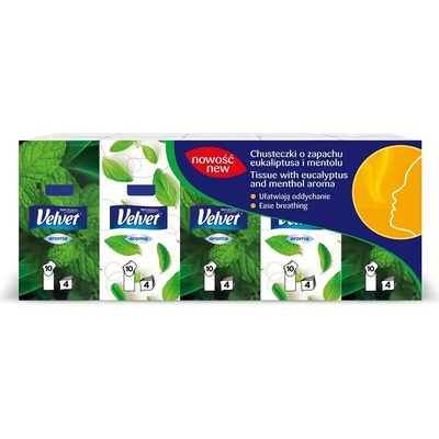 Velvet Aroma kapesníčky 4-vrstvé 10 x 10 ks