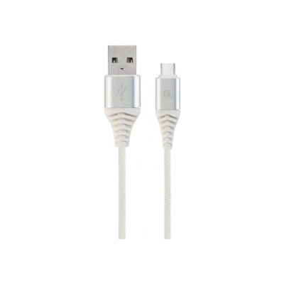 Gembird CC-USB2B-AMCM-2M-BW2 type-C USB charging and dat, 2m, stříbrný/bílý