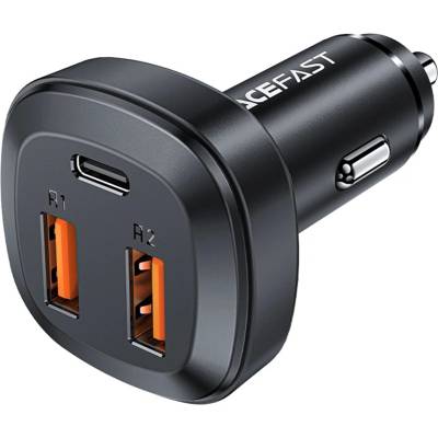 ACEFAST - Зарядно за кола (B9) - 2x USB, Type-C, Бързо зареждане, 66W, PD3.0, QC4+, Цинкова сплав - Черно