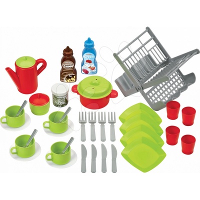 Ecoiffier 100% Chef 2619-Z sušička riadu s doplnkami šedá