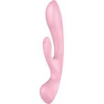Satisfyer 3 в 1 мултифункционален рабит вибратор Triple Oh розов
