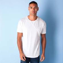 Ringspun Mens Watermelon Pocket T Shirt Off White