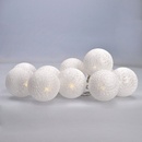 Solight LED reťaz vianočné gule bavlnené 10LED 1m 2x AA IP20