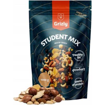 Grizly Studentská směs mix mandlí, ořechů rozinky kešu ořechy ananasu 1000 g