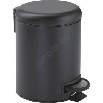 Gedy - кошче за отпадъци POTTY 3 l с механизъм за меко затваряне, матово черно (SH0901)