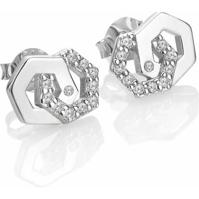 HOT DIAMONDS náušnice Hexagon DE876 (Ag925/1000 1.66g)