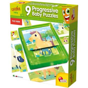 Lisciani Бебешки пъзел Lisciani 9 в 1 - Фермата