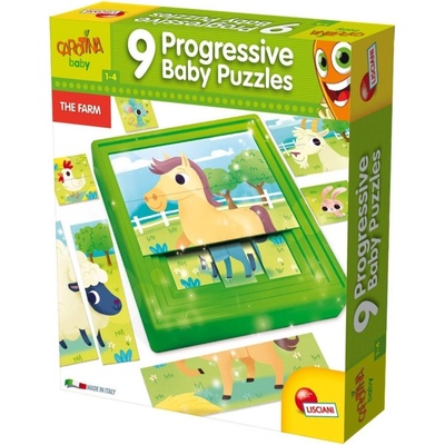 Lisciani Бебешки пъзел Lisciani 9 в 1 - Фермата