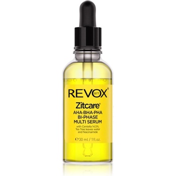 Revox Zitcare AHA BHA PHA Bi-Phase Multi Serum двуфазен серум за изглаждане и матиране на лицето 30ml