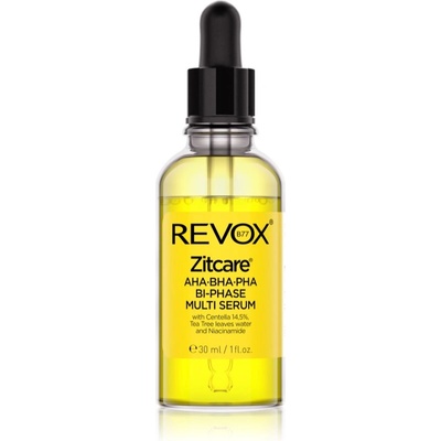 Revox Zitcare AHA BHA PHA Bi-Phase Multi Serum двуфазен серум за изглаждане и матиране на лицето 30ml