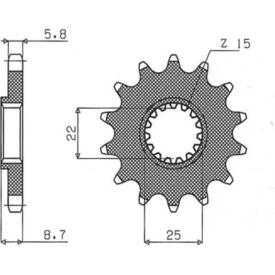 reťazové koliesko SUN35713, SUNSTAR (13 zubov) BETA, KTM, HUSQVARNA, HUSABERG