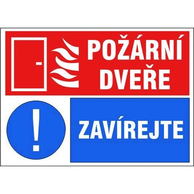 RAFO Samolepka Požární dveře Velikosti: A6 (10,5 x 15 cm)