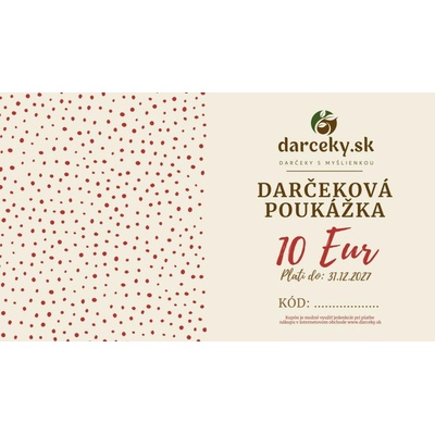 Darčeková poukážka v hodnote 10 Eur