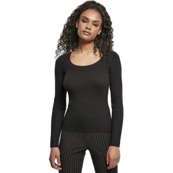 Urban Classics Dámsky pulóver Wide Neckline Sweater Black