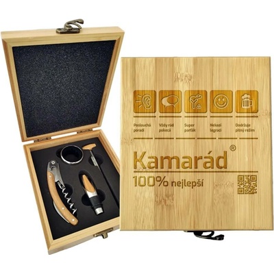 Sablio Dárková sada na víno Kamarád: 147×168×49 mm