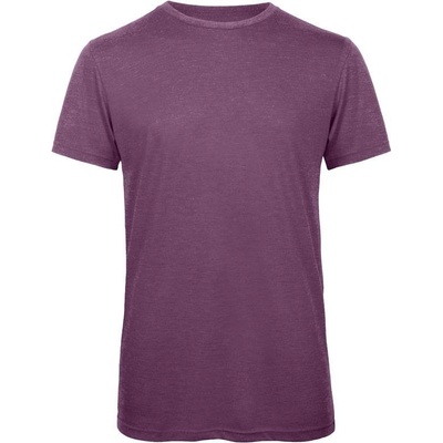 B&C Triblend men pánske tričko fialové heather