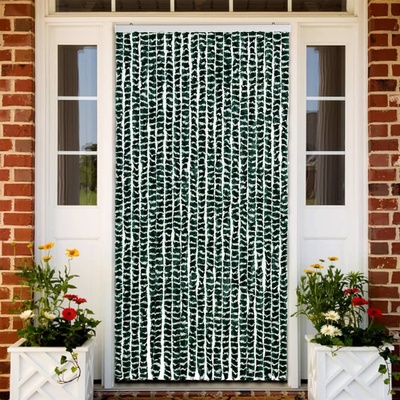 Chenille Závěs proti hmyzu zeleno-bílý 90 x 220 cm – Zboží Mobilmania