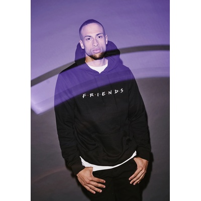 MERCHCODE Изчистен черен суичър Friends Logo EMBUB-MC332-00007 - Черен, размер 3XL