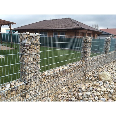 TopStone Gabiónový plot - 0,8 m, d. 2,5m, š. 20-40 cm, oko 5x20 cm, stĺpik 2x1,2m + komponenty