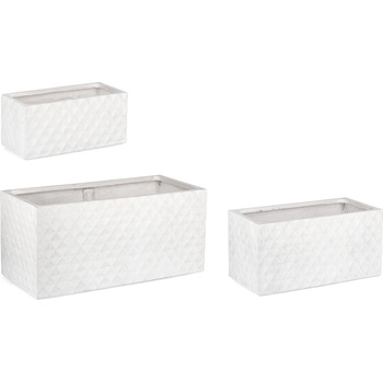 Bizzotto ДЕКОРАТИВНА САКСИЯ 3БР. pyramid БЯЛА (0790670)