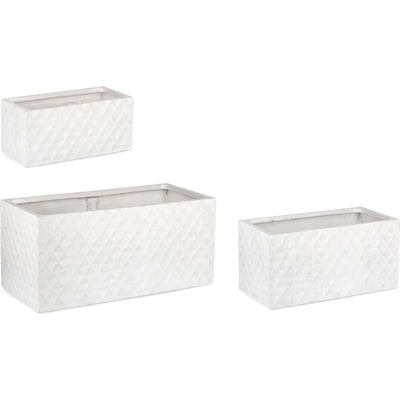 Bizzotto ДЕКОРАТИВНА САКСИЯ 3БР. pyramid БЯЛА (0790670)