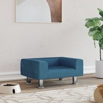 vidaXL Кучешко легло синьо 50x40x26, 5 см кадифе (171925)
