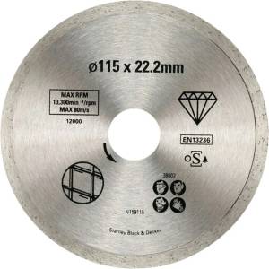 STANLEY - Диамантен режещ диск за плочки, 115x22, 2 мм STA38002-XJ (STA38002-XJ)
