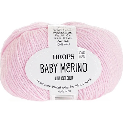 Příze DROPS Baby merino uni color 05 - světlá růžová