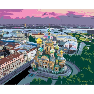 ZUTY Malování podle čísel SAINT PETERSBURG A OKOLÍ Rozměr 80 x 100 cm Rámování bez rámu a bez vypnutí plátna