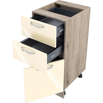 ИРИМ Долен кухненски шкаф Сити АРФ-Бежово гланц-05-53 десен 40 см