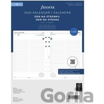 FILOFAX A5 deň /1 str linky ČJ+SJ 2025