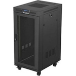 Lanberg Рак шкаф Lanberg 19" 24U 600x800мм свободностоящ, мрежеста врата, LCD, черен (FF01-6824-23BL)