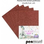 Penword Graphite glitter foam 21x29.7cm 5pcs