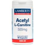 LAMBERTS ЛАМБЕРТС АЦЕТИЛ Л-КАРНИТИН 500 МГ. Х 60 КАП. / lamberts acetyl l-carnitine 500mg 60caps