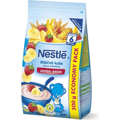 Nestlé Mléčná kaše rýžovo kukuřičná Jahoda Banán 300 g