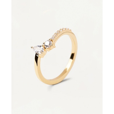 PDPaola pozlacený prsten se zirkony Ava Essentials AN01 863