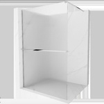 Mexen Kioto+ душ преграда с рафт Walk-in 70 x 200 см, ивици, хром - 800-070-121-01-09 (800-070-121-01-09)