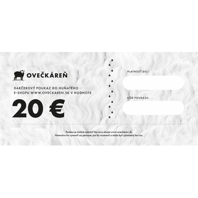 Czech Wool company Darčekový poukaz 20 €